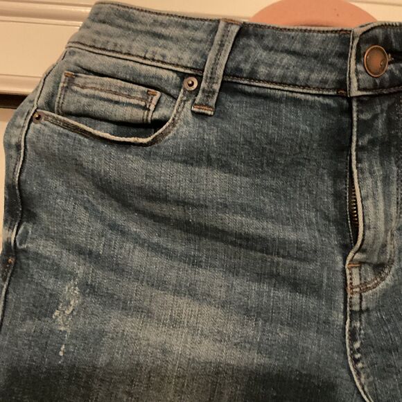 Cosmic Blue Love Jeans Women's 28 C6558JFK Medium Wash Bootcut Stretch distress - Picture 4 of 7